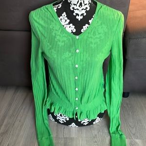 TOMMY HILFIGER Green Cardigan Size Small